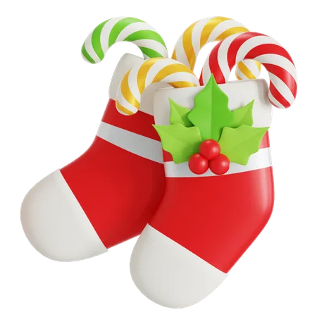 Calcetines navideños con sorpresa  3D Icon