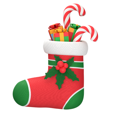 Calcetines y regalo  3D Icon