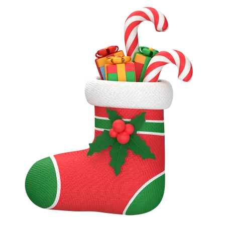 Calcetines y regalo  3D Icon