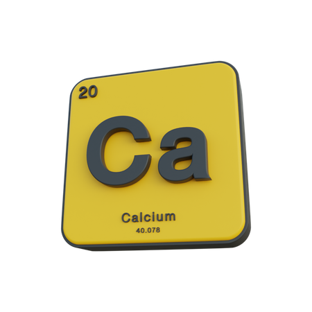 Calcium  3D Illustration