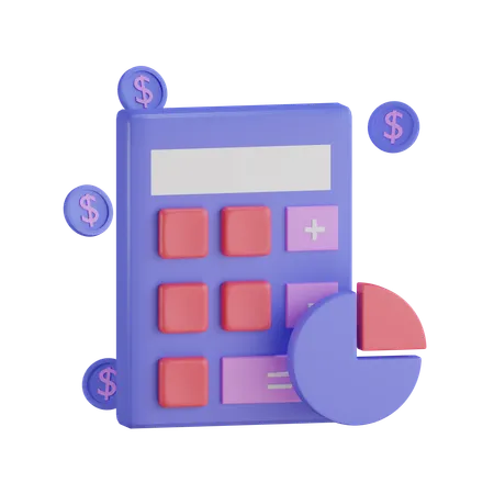 Calcolo finanziario  3D Icon