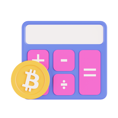 Calcul de bitcoins  3D Icon