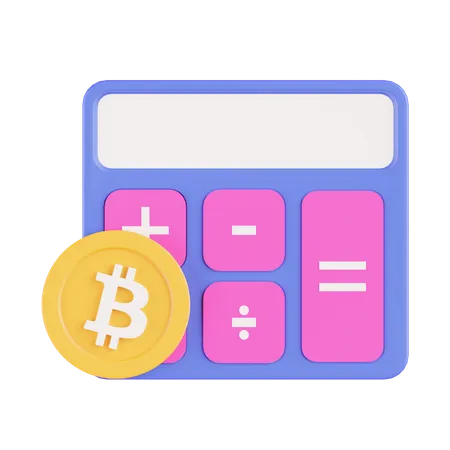 Calcul de bitcoins  3D Icon