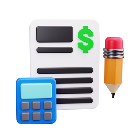 Calcul budgétaire  3D Icon