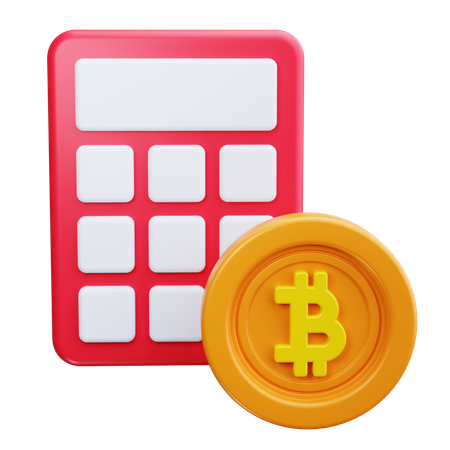 Calcul de bitcoins  3D Icon