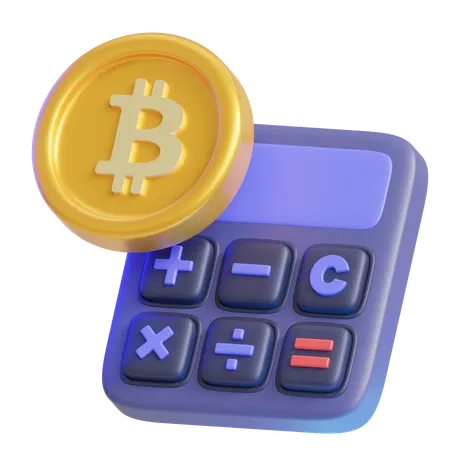 Calcul de bitcoins 3D Icon