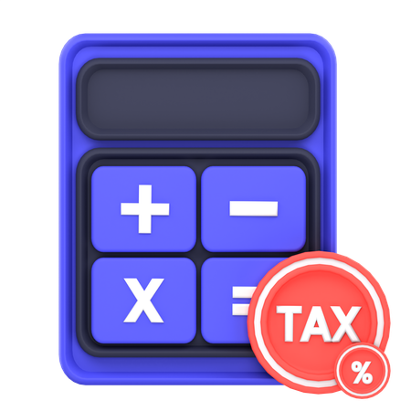 Calcul de la taxe  3D Icon