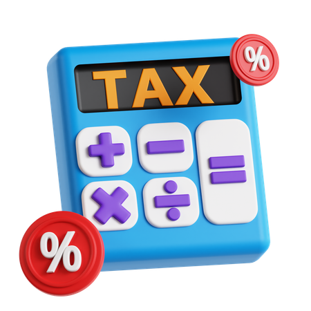 Calcul de la taxe  3D Icon