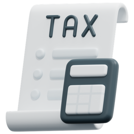 Calcul de la taxe  3D Icon