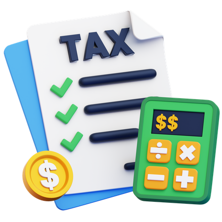 Calcul de la taxe  3D Icon