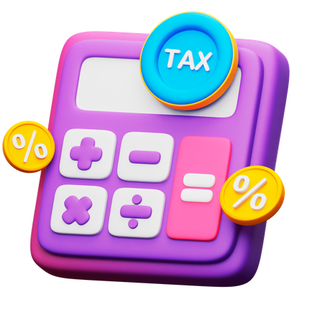 Calcul de la taxe  3D Icon