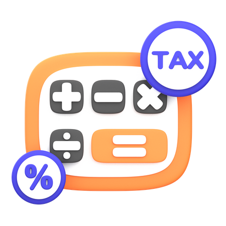 Calcul de la taxe  3D Icon