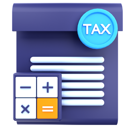 Calcul de la taxe  3D Icon