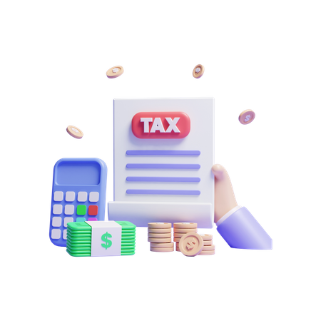 Calcul de la taxe  3D Icon