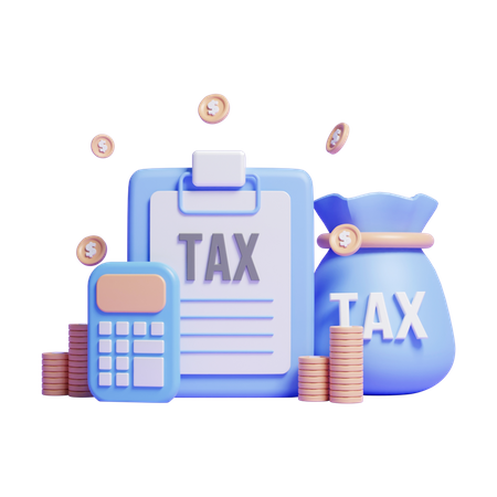 Calcul de la taxe  3D Icon