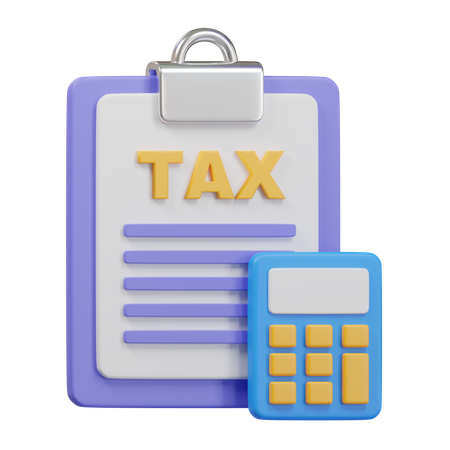 Calcul de la taxe  3D Icon