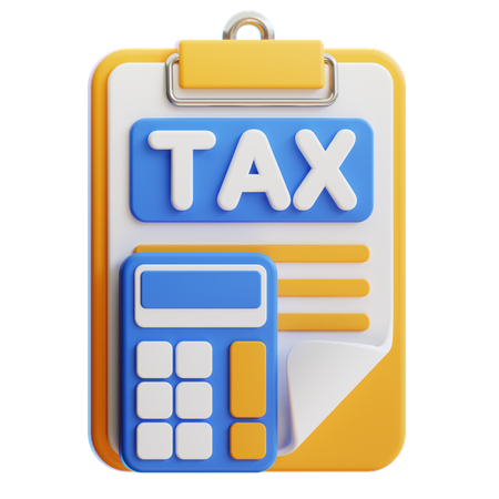 Calcul de la taxe  3D Icon
