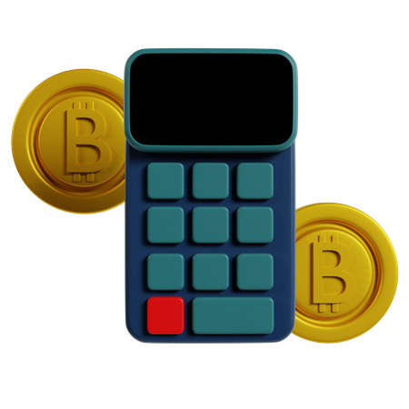 Calcul de la valeur Bitcoin  3D Icon