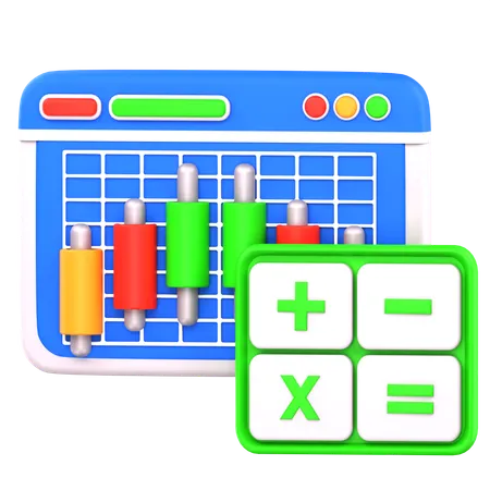 Calcul des stocks  3D Icon