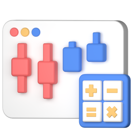 Calcul des stocks  3D Icon