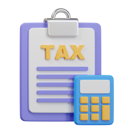 Calcul de la taxe  3D Icon