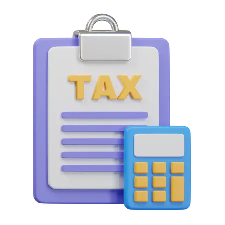 Calcul de la taxe  3D Icon