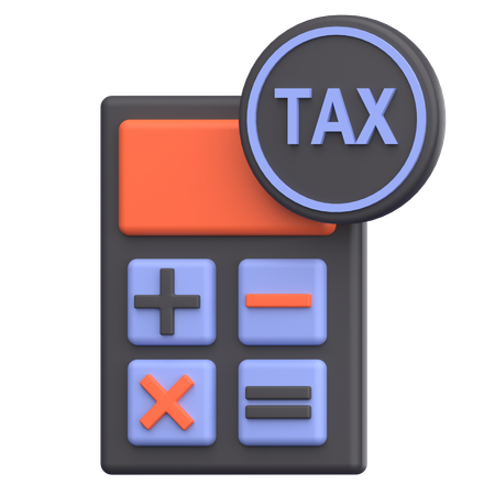 Calcul de la taxe  3D Icon