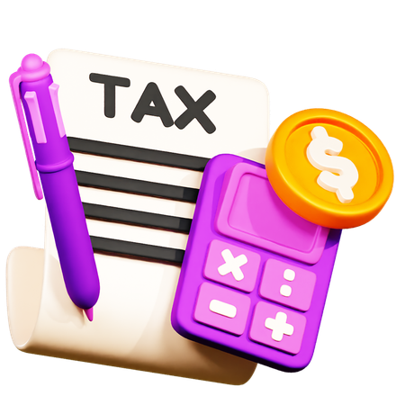 Calcul de la taxe  3D Icon