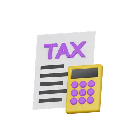 Calcul de la taxe  3D Icon