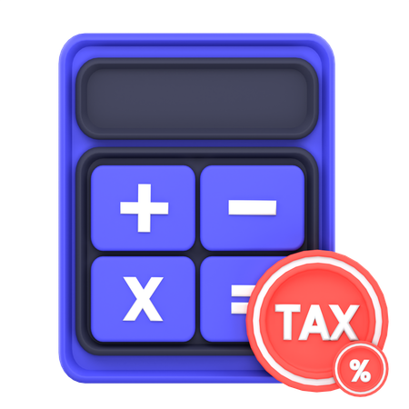 Calcul de la taxe  3D Icon