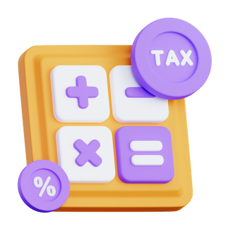 Calcul de la taxe  3D Illustration