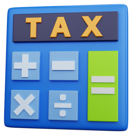 Calcul de la taxe  3D Icon