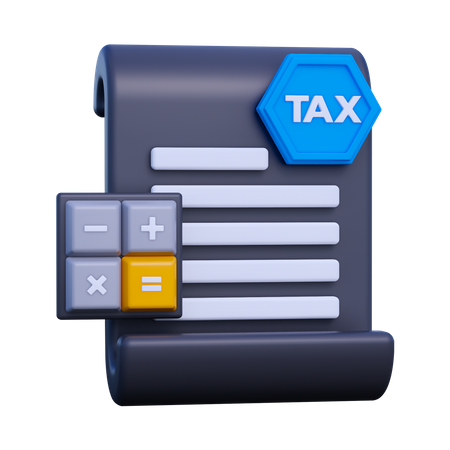 Calcul de la taxe  3D Icon