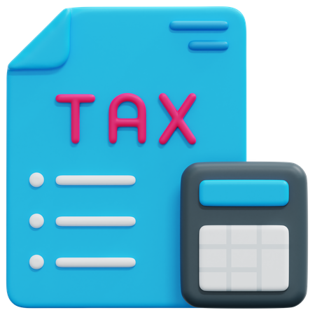 Calcul de la taxe  3D Icon