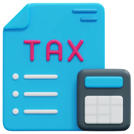 Calcul de la taxe  3D Icon