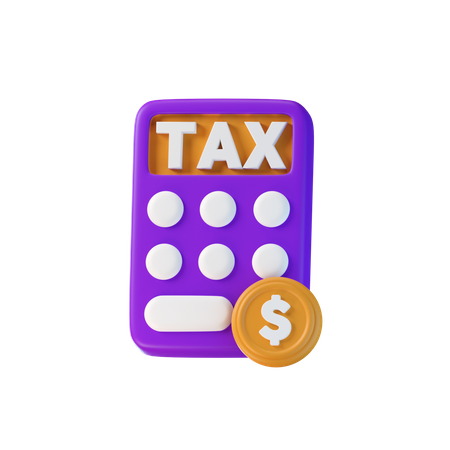 Calcul de la taxe  3D Icon