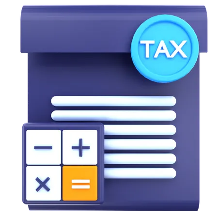 Calcul de la taxe  3D Icon