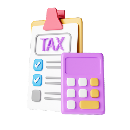 Calcul de la taxe  3D Icon