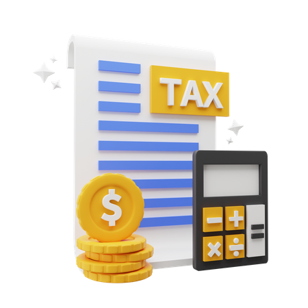 Calcul de la taxe  3D Icon