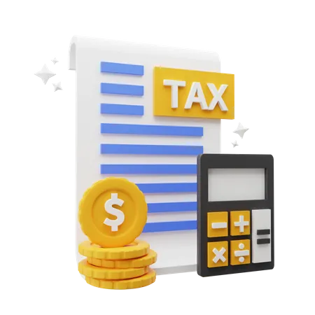 Calcul de la taxe  3D Icon