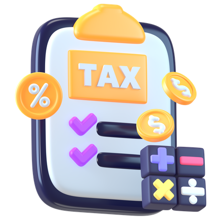 Calcul de la taxe  3D Icon