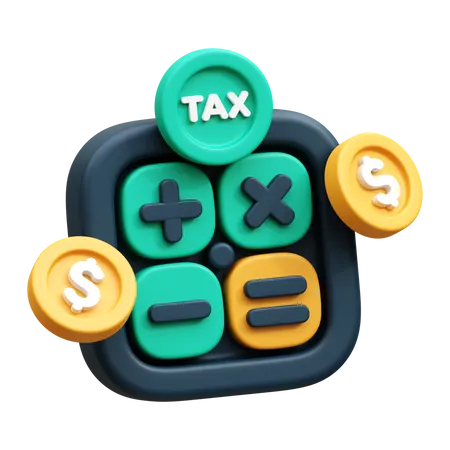 Calcul de la taxe  3D Icon
