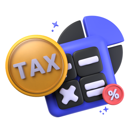 Calcul de la taxe  3D Icon