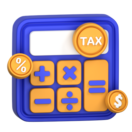 Calcul de la taxe  3D Icon