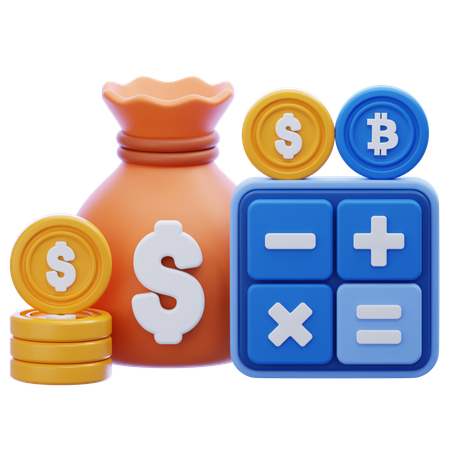 Calcul financier  3D Icon