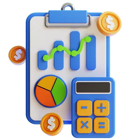 Calcul financier  3D Icon