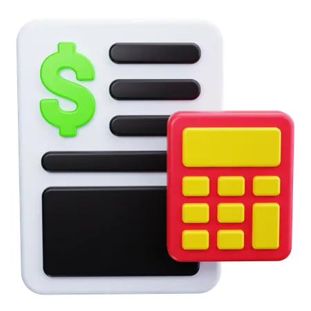 Calcul financier  3D Icon