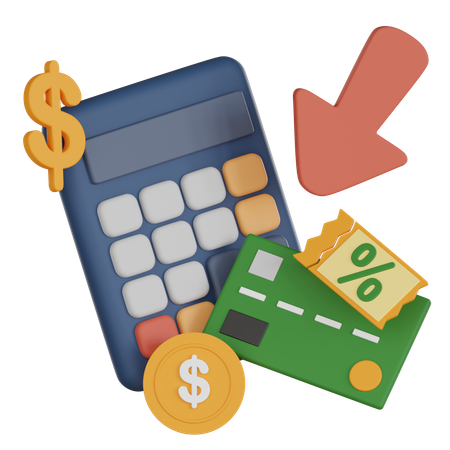 Calcul financier  3D Icon