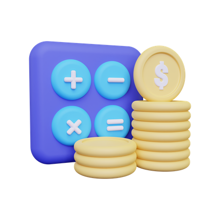 Calcul financier  3D Illustration