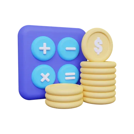 Calcul financier  3D Illustration